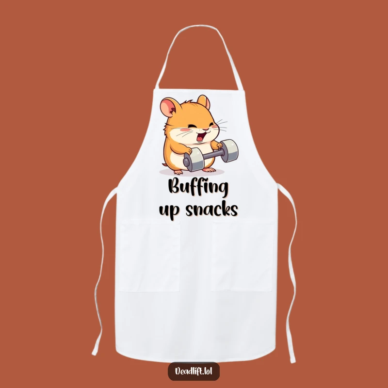 Funny Kawaii Hamster Apron: Gym Workout Fun - Humorous Cook Gift