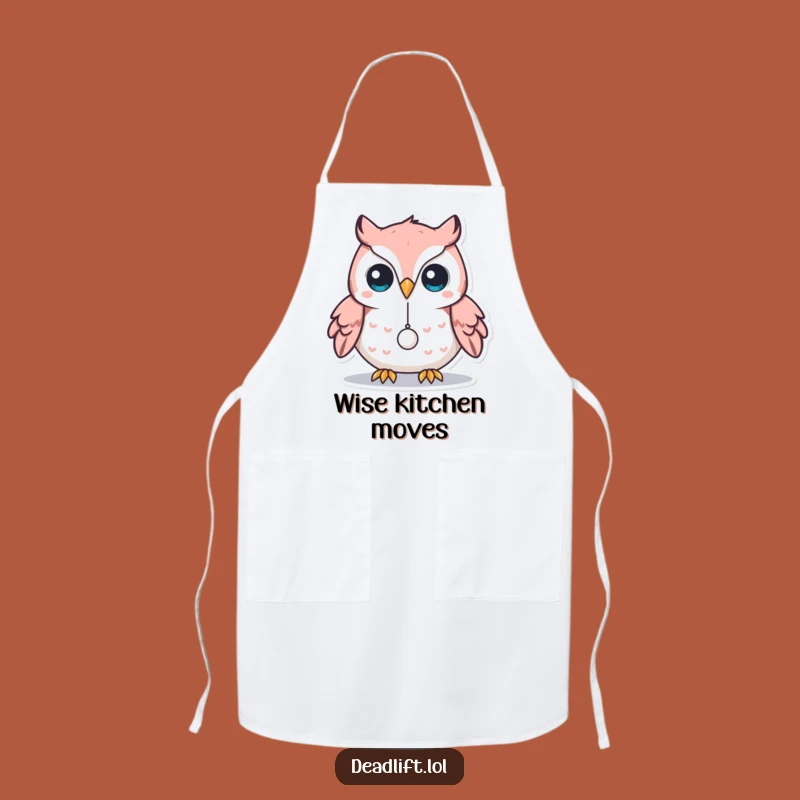 Funny Kawaii Owl Apron: Focused Kitchen Fun - Humorous Cook Gift