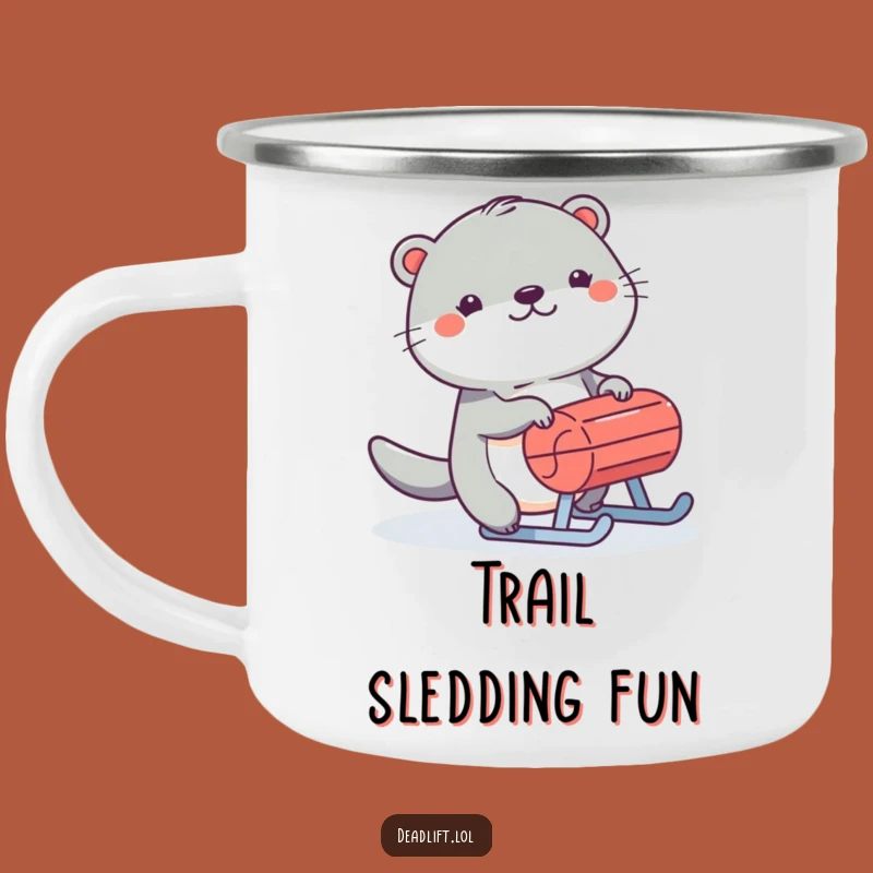 Funny Kawaii Otter Camping Mug - Humorous Outdoor Gift for Winter Fun