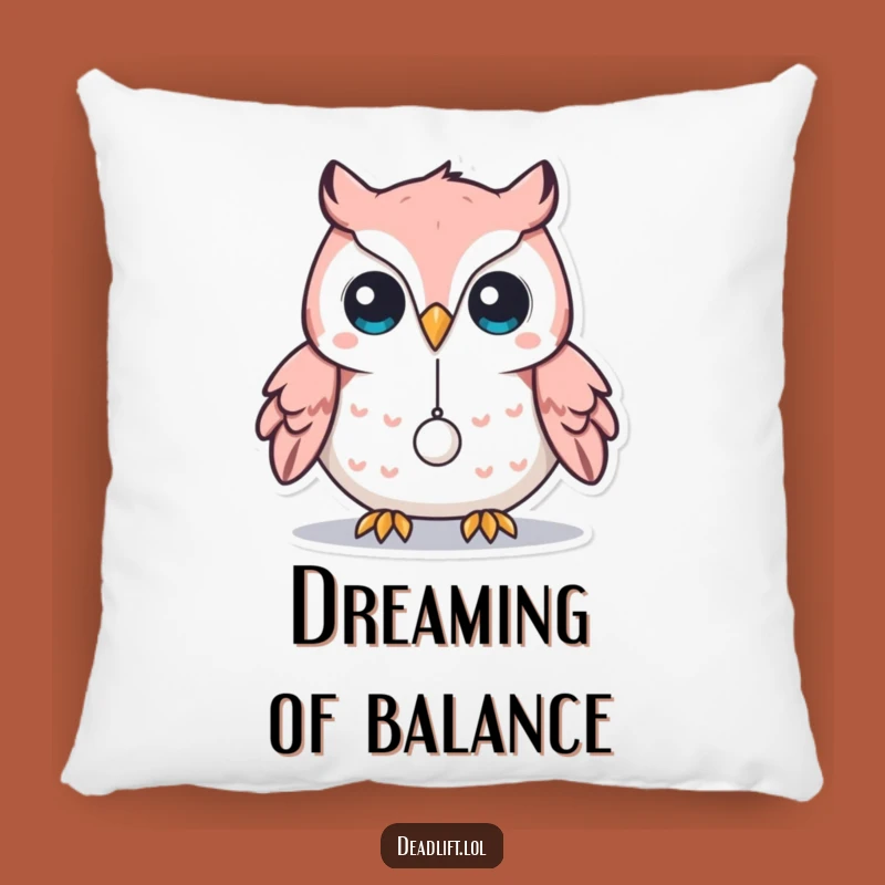 Funny Kawaii Owl Pillow: Cozy Focus Comfort - Humorous Gift