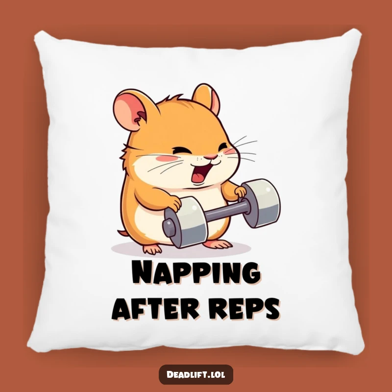Funny Kawaii Hamster Pillow: Cozy Fitness Comfort - Humorous Gift