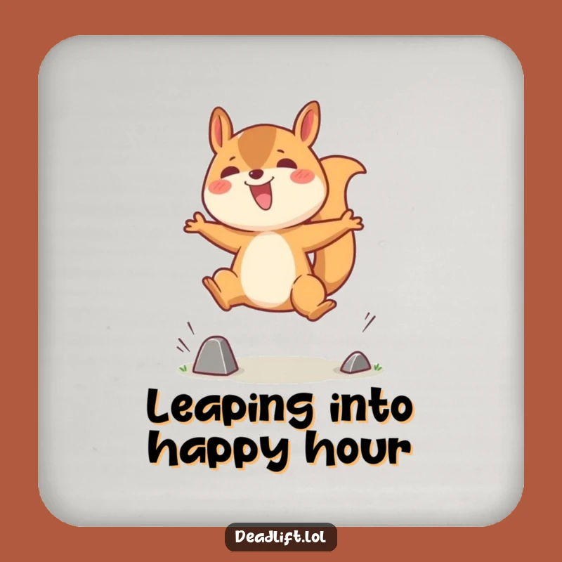 Funny Kawaii Squirrel Drink Coaster Set, Protect Surfaces with Humor