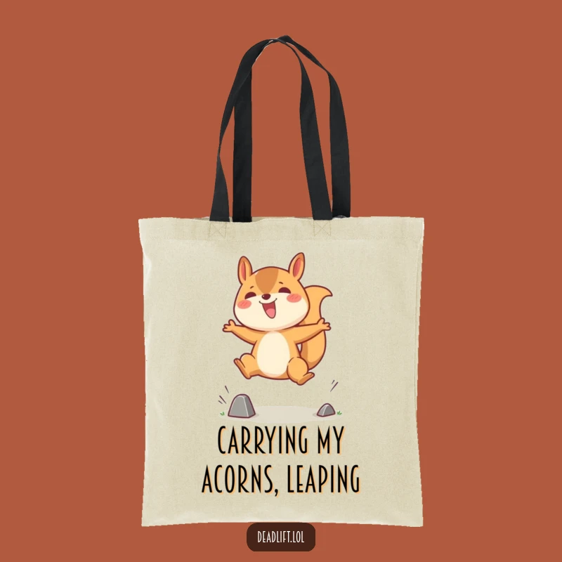 Funny Kawaii Squirrel Tote Bag for Daily Errands, A Chic and Humorous Gift